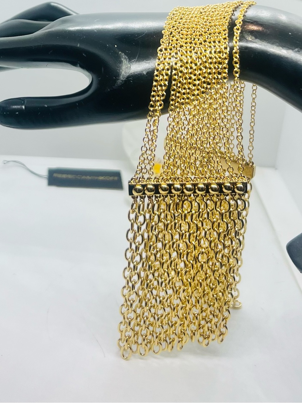 NWOT Rebecca Minkoff Gold Multi-Chain Fringe Bracelet